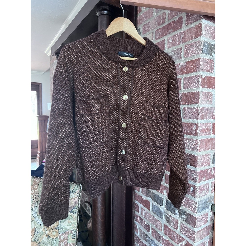 Mango Bomber-style cardigan with pockets Size M